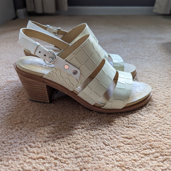 Rag & bone cream sandals block heel sz 8 - Picture 6 of 6